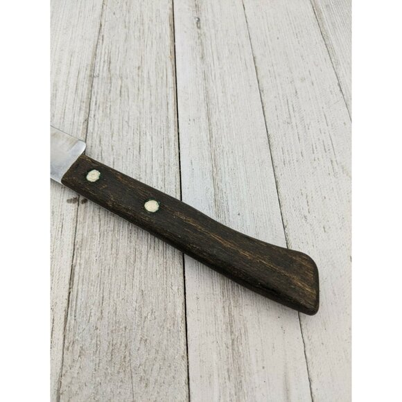 Happy Home Carving Knife Stainless Steel Wood Handle 7 3/4" Blade 12 3/4" Total - Picture 6 of 7